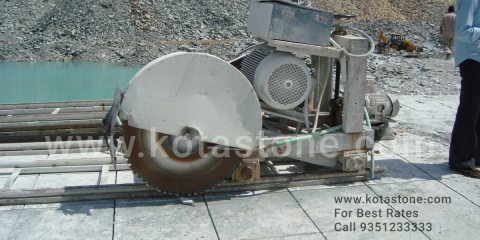 Kota stone tile cutting process in mines 